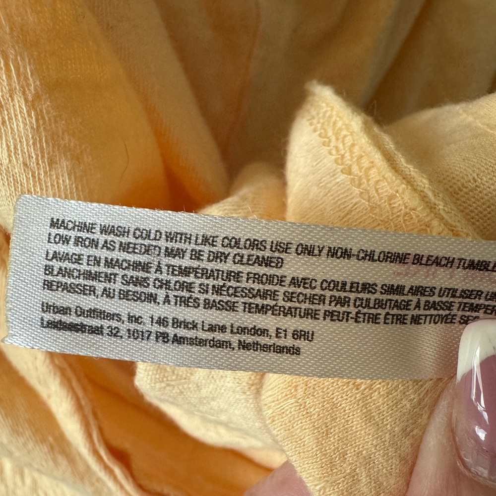 🔥5/$30🔥Free People Vivi Open Back Stretch Cotton Dress In Peach Sunrise - Picture 9 of 9